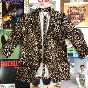 Animal print blazer